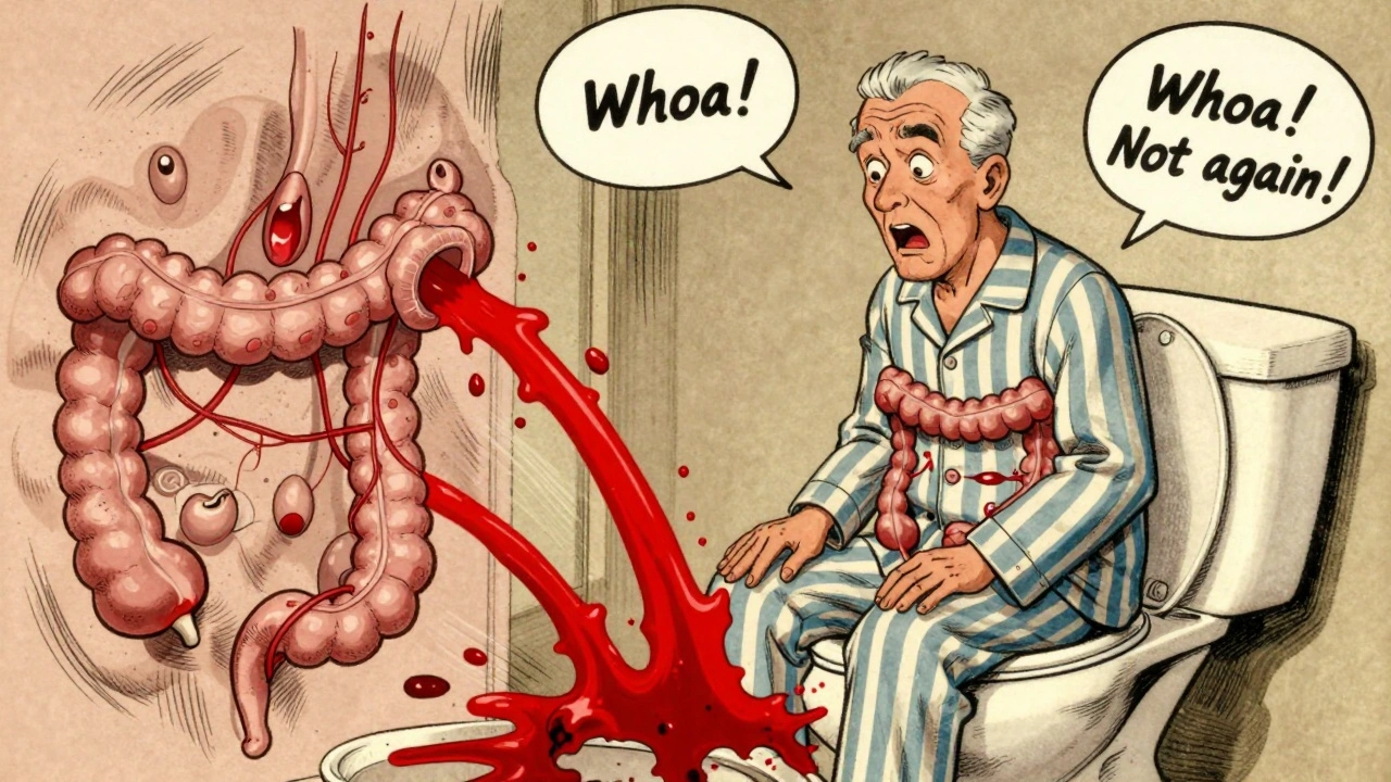 Saignement digestif inférieur : diverticules, angiodysplasie et prise en charge diagnostique