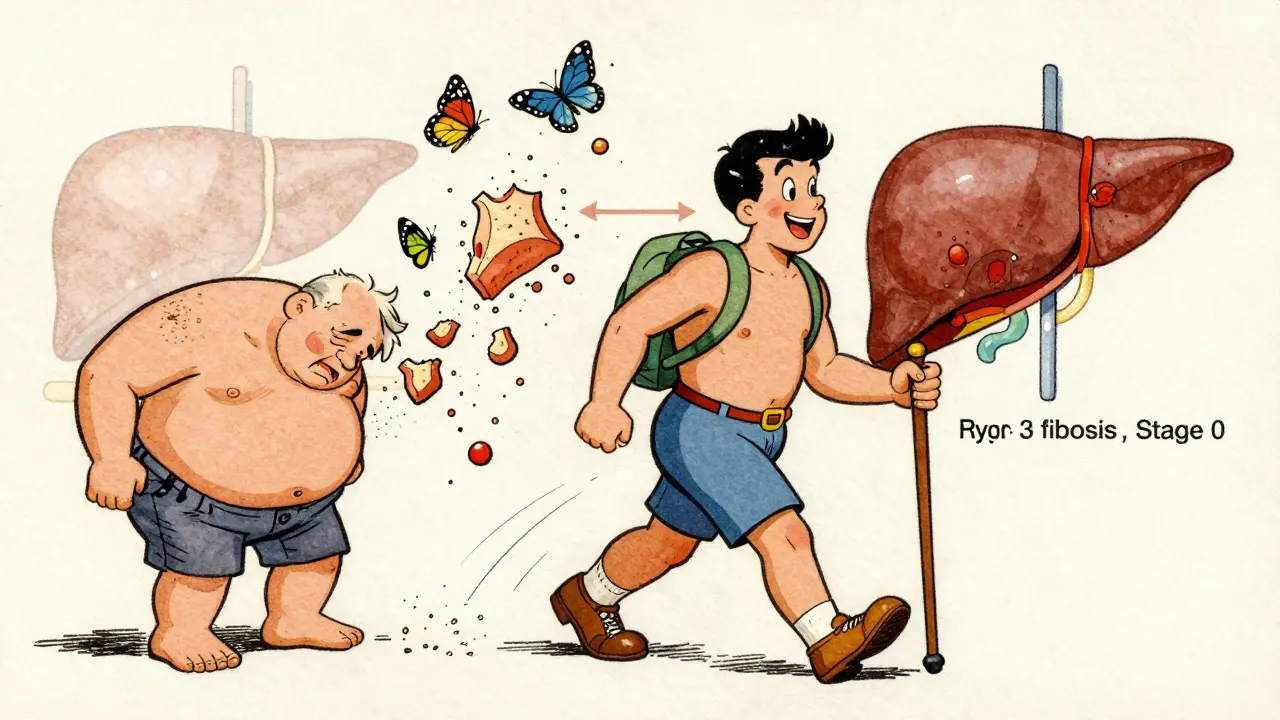 Personne transformée par la perte de poids, les cellules graisseuses deviennent des papillons et les cicatrices disparaissent.