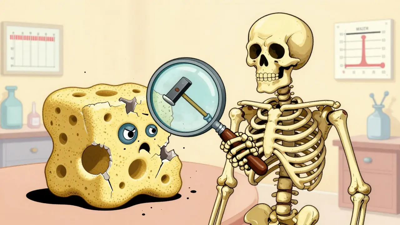 Ostéoporose : Perte de densité osseuse et thérapie par bisphosphonates