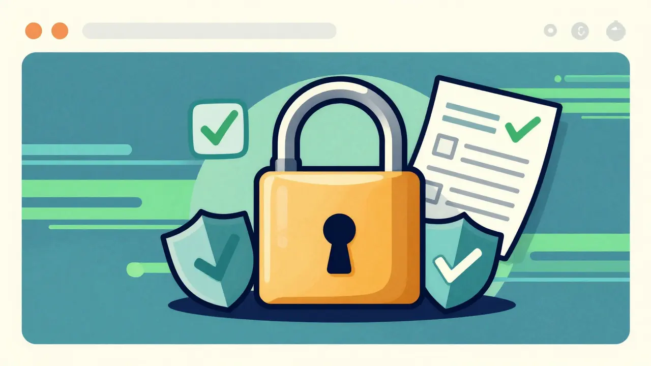 Cadenas et bouclier symbolisant sécurité pharmacie en ligne, illustration rétro