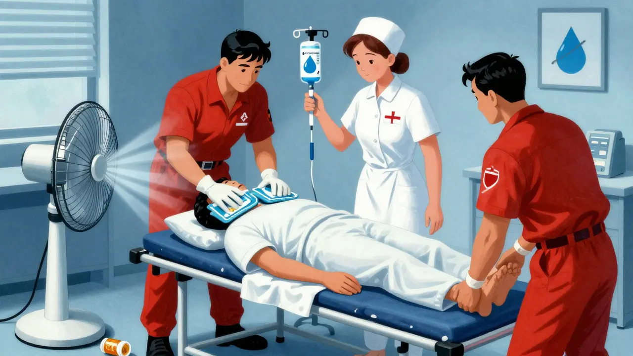Soins d'urgence : refroidissement et perfusion pour traiter le syndrome