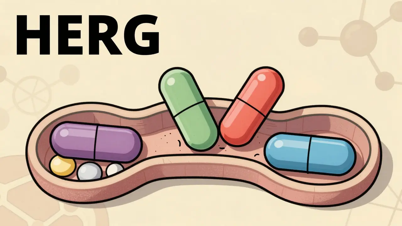 Canal hERG bloqué par des pilules antipsychotiques